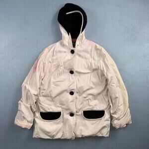 Vintage 50s White Stag Ski Jacket 1950s Rockabilly Stained Rare Puffer Quilt